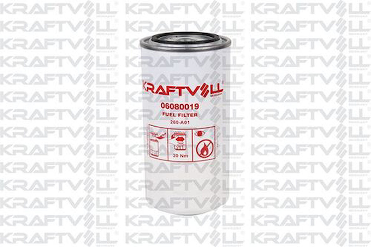 Kraftvoll 06080019 Mazot Filtresi Iveco DAF Ford Cargo Karsan Temsa BMC Belde Fatih Probus ProCity Professıonal Karsan 504033400