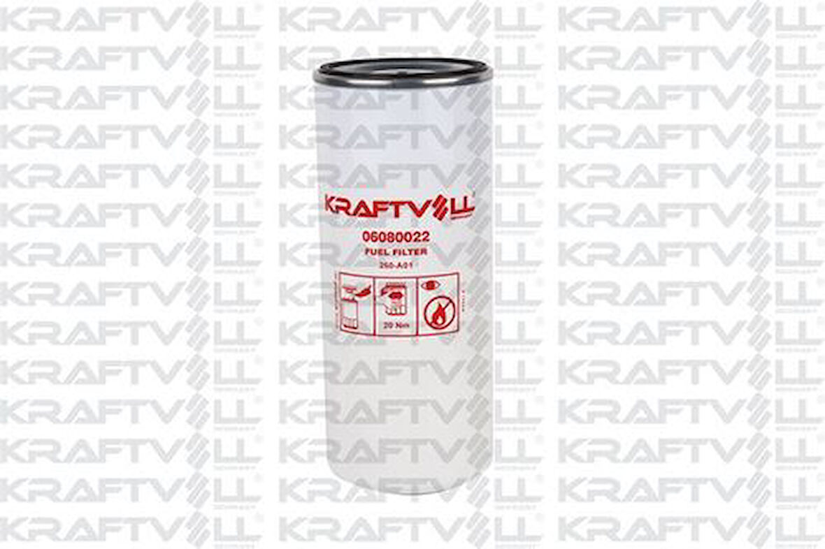Kraftvoll 06080022 Yakıt Filtresi Volvo FH 400 440 480 500 520 05-Fh16 540 03-FM 440 460 05-FM460 500 10-Euro 2 20405160