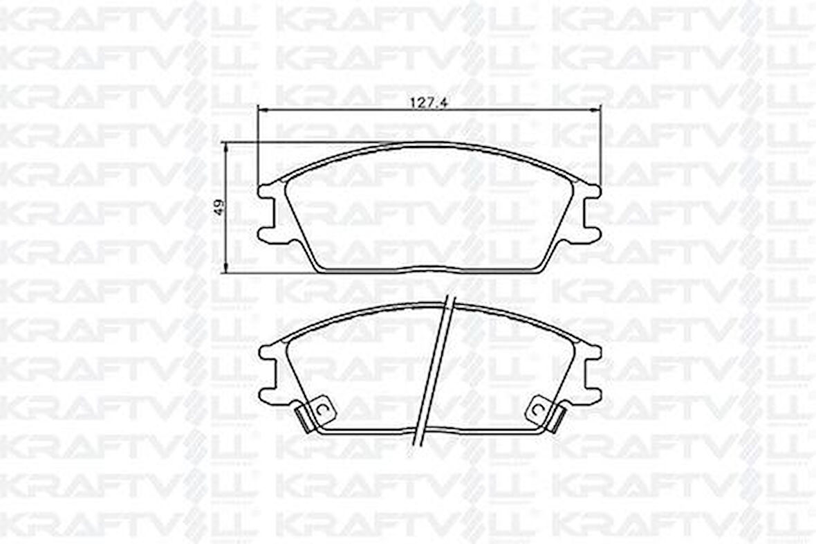 Kraftvoll 07010007 Ön Fren Balatası Hyundai Accent 1995-2005 Getz 2002-Excel 1990-1993 5810128A10