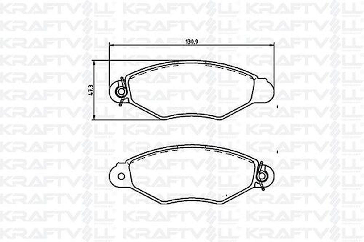 Kraftvoll 07010011 Fren Balatası Ön Kangoo 1.9D Kangoo 1.5DCI Xsara 1.4 1.5 P205 4251.69