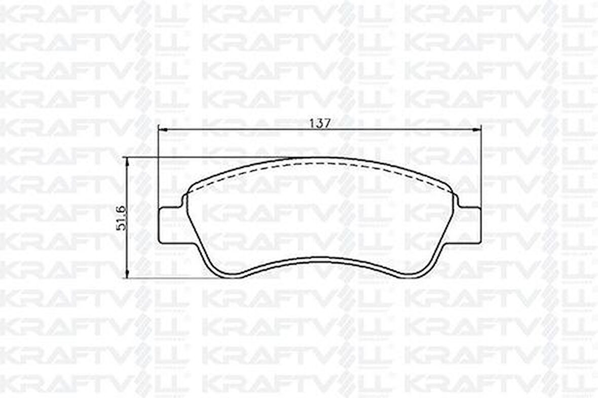 Kraftvoll 7010030 Fren Balatası Ön Berlıngo II Partner II P1007 C2 C3 II C4 Xsara Pıcasso P207 C3 III Ds3 C3 Pıcasso P301 Celysee P208 P2008 C4 Cactus