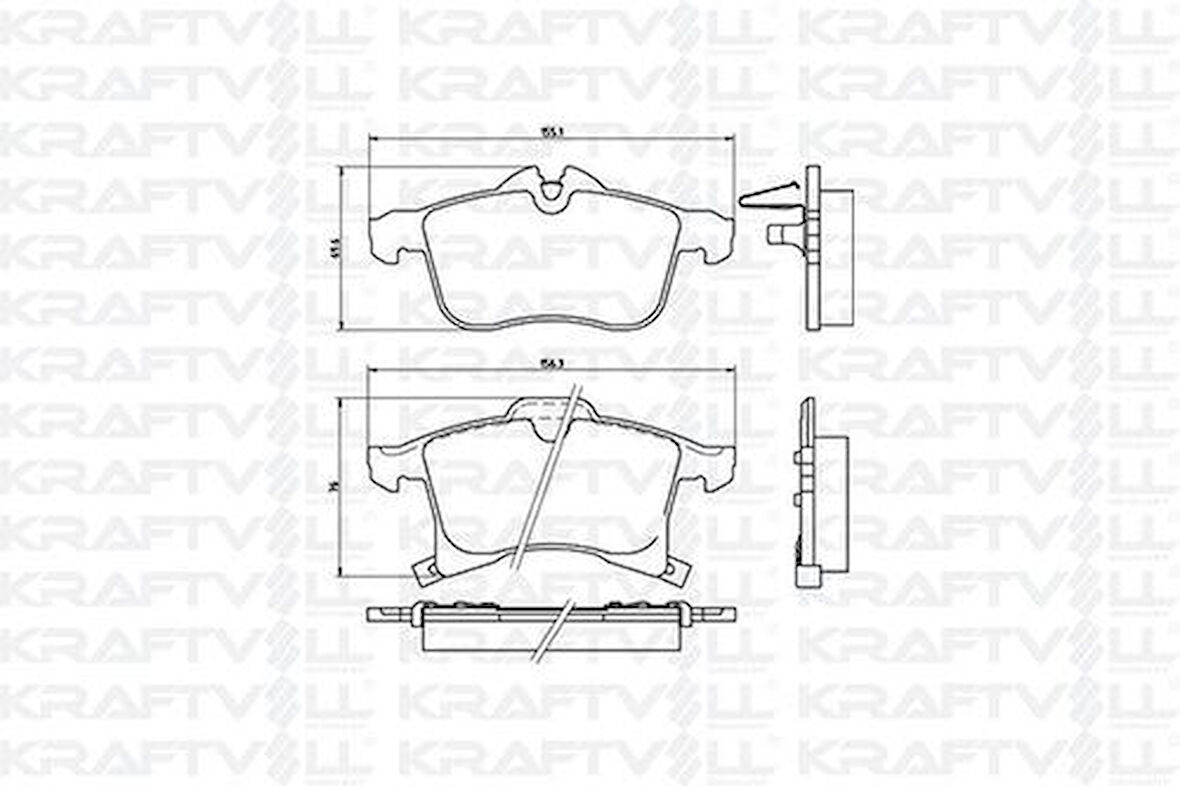 Kraftvoll 07010036 Fren Balatası Ön Astra H-Meriva A-Meriva B-Zafira B-Corsa C-Combo C Y17Dt Z17Dth 1605252