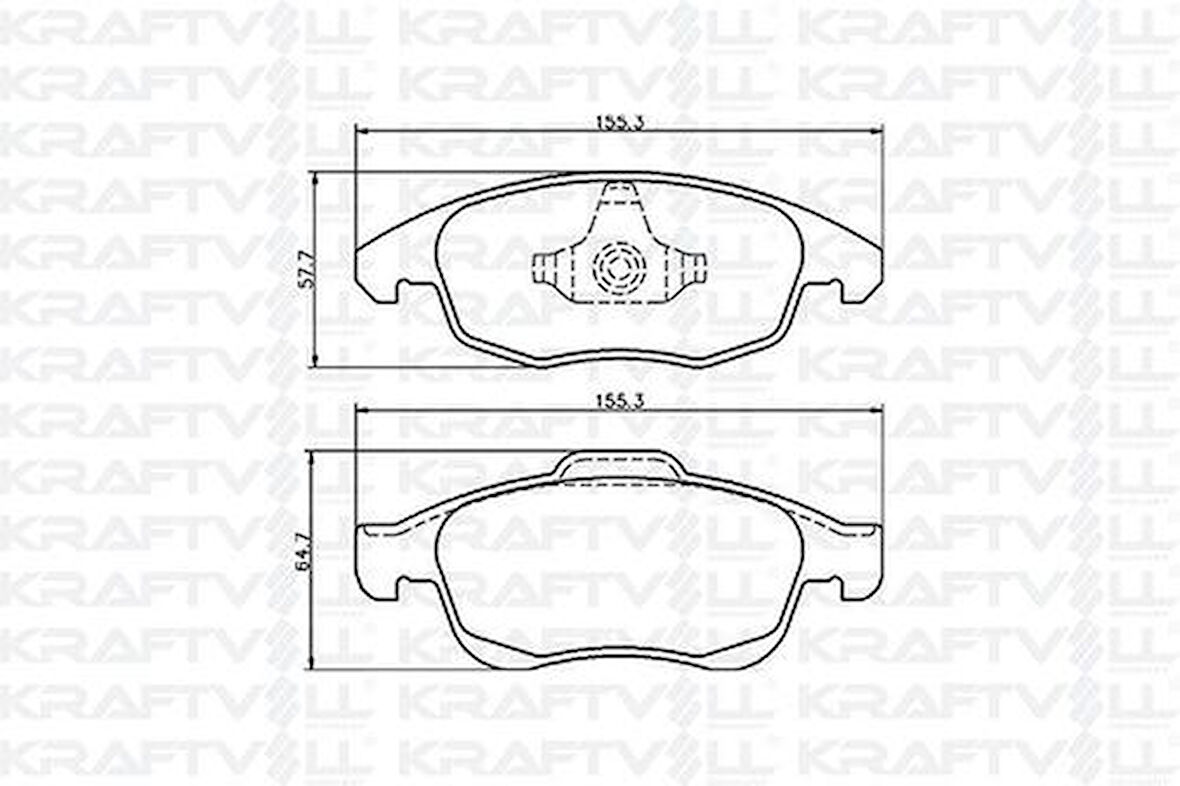 Kraftvoll 7010038 Fren Balatası Ön C4 Pıcasso C4 II Ds4 1.6Hdı 110 1.8 16V 10 06 Partner Tepee Berlıngo III P5008 Ds4