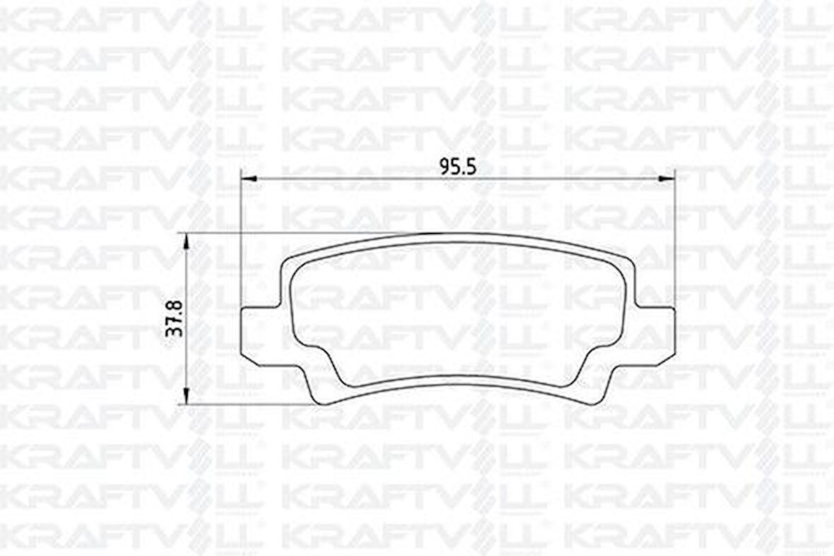 Kraftvoll 07010082 Arka Fren Balatası Toyota Corolla 1.4 1.6 VVTI Benzinli 2003-2006 446602020