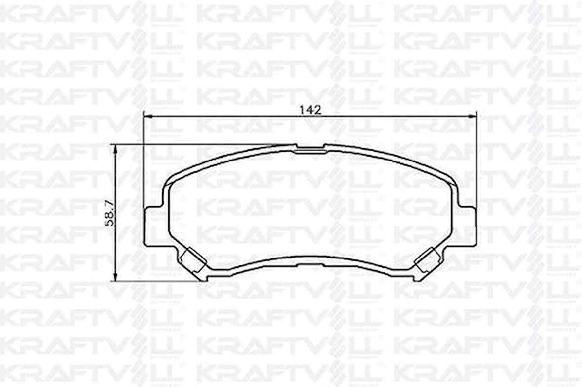 Kraftvoll 07010086 Fren Balatası Ön Qashqai 07-12 X-Trail 08-11 Koleos 2.0 DCI D1060JD00A