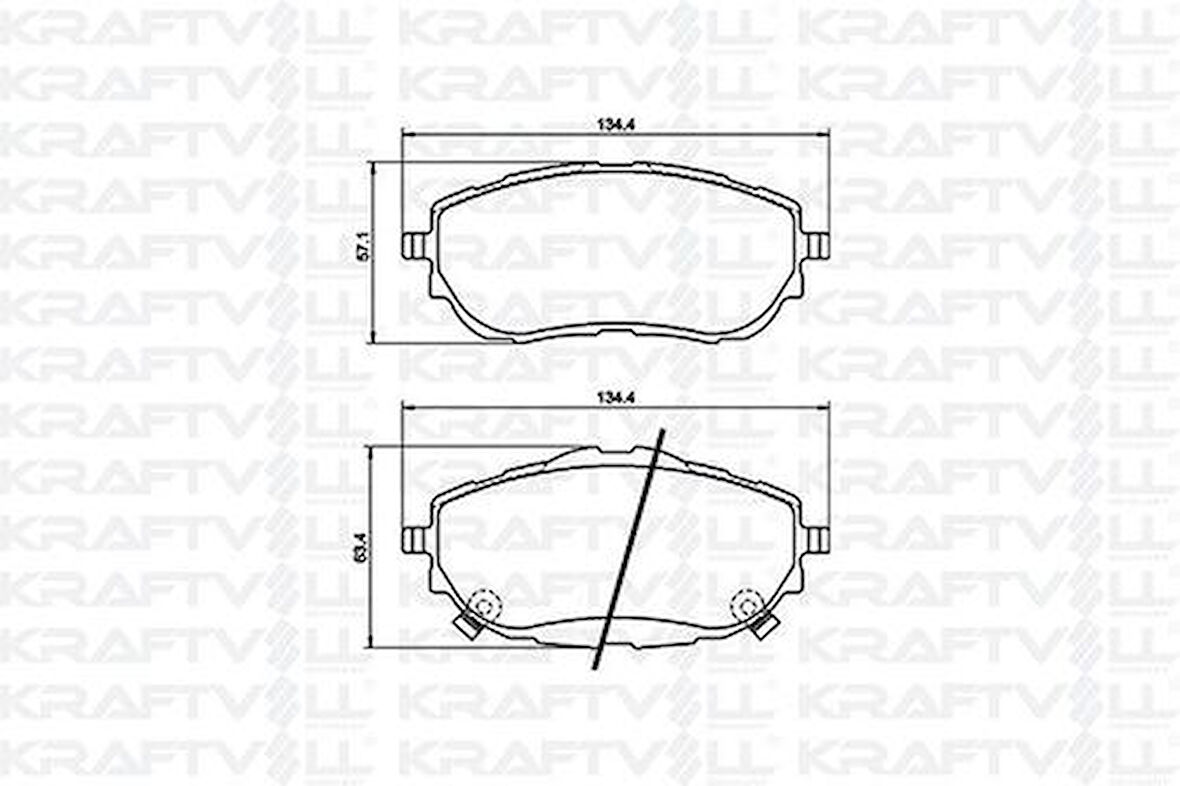 Kraftvoll 07010092 Ön Fren Balatası Toyota Corolla 2013-Auris 2012-1.33 1.6 Benzinli 1.4 D4D Dizel 446502390