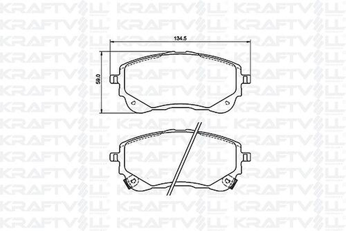 Kraftvoll 07010111 Fren Balatası Ön Toyota Corolla 1.6 Benzinli-1.8 Hybrid 2019-Yaris Cross 2019- 0446502470