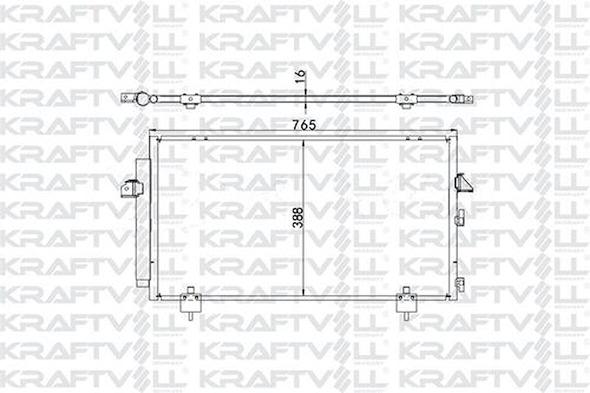 Kraftvoll 08060002 Klima Radyatörü Toyota RAV4 II 00-05 (745x410x16) 8846042090