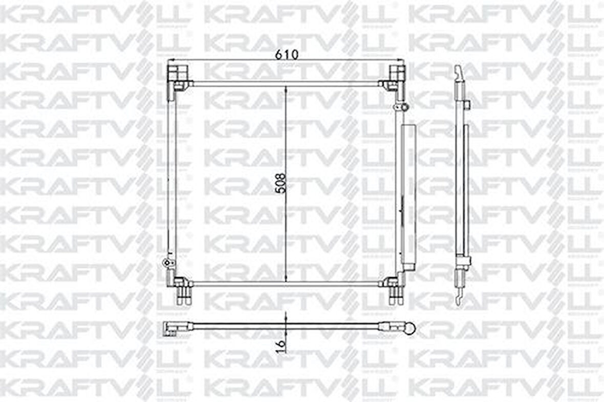 Kraftvoll 08060007 Klima Radyatörü Toyota HiIux 2015- 884600K350