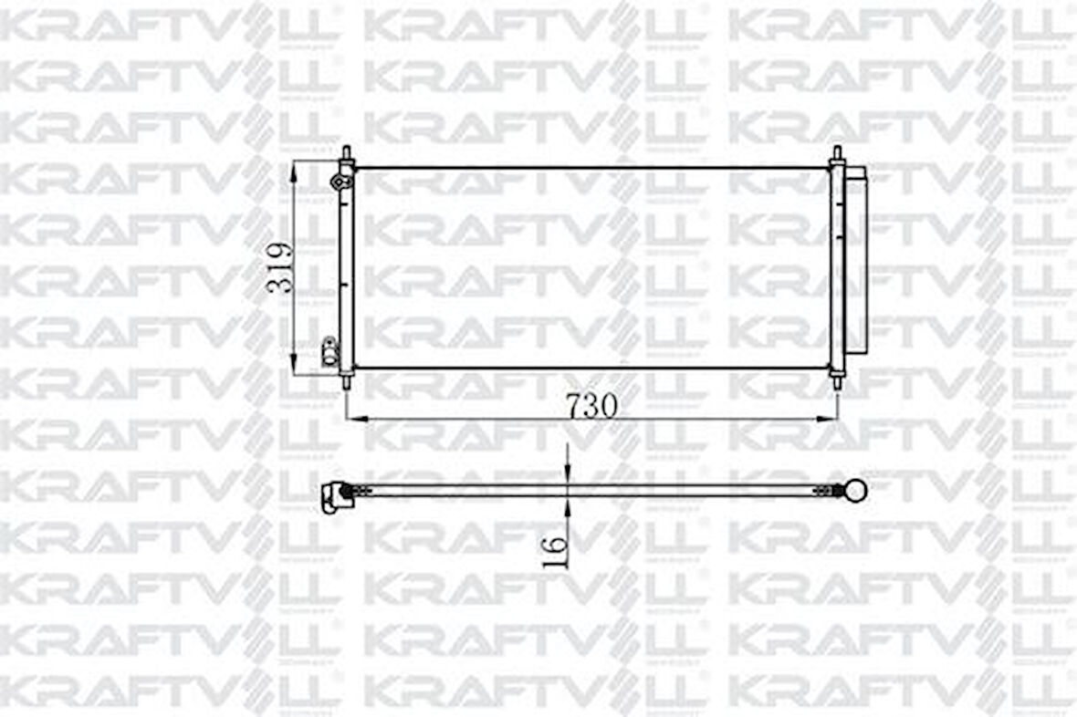 Kraftvoll 08060009 Klima Radyatörü Jazz II 02-08 Otomatik (755x330x16) 80110SAA013