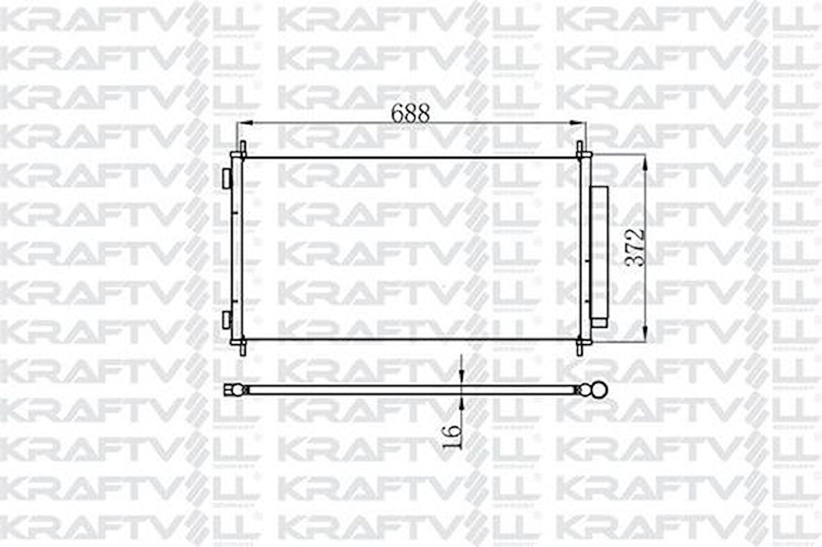 Kraftvoll 08060015 Klima Radyatörü Honda CRV III 2.0 2.4 2007-(705x364x16) 80110SWAA01