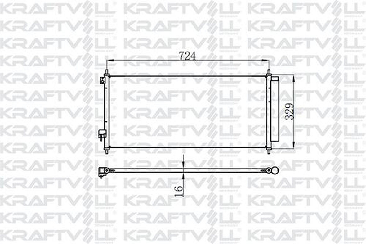 Kraftvoll 08060016 Klima Radyatörü Honda Jazz 1.2 1.4 2008- 80110TK6A01