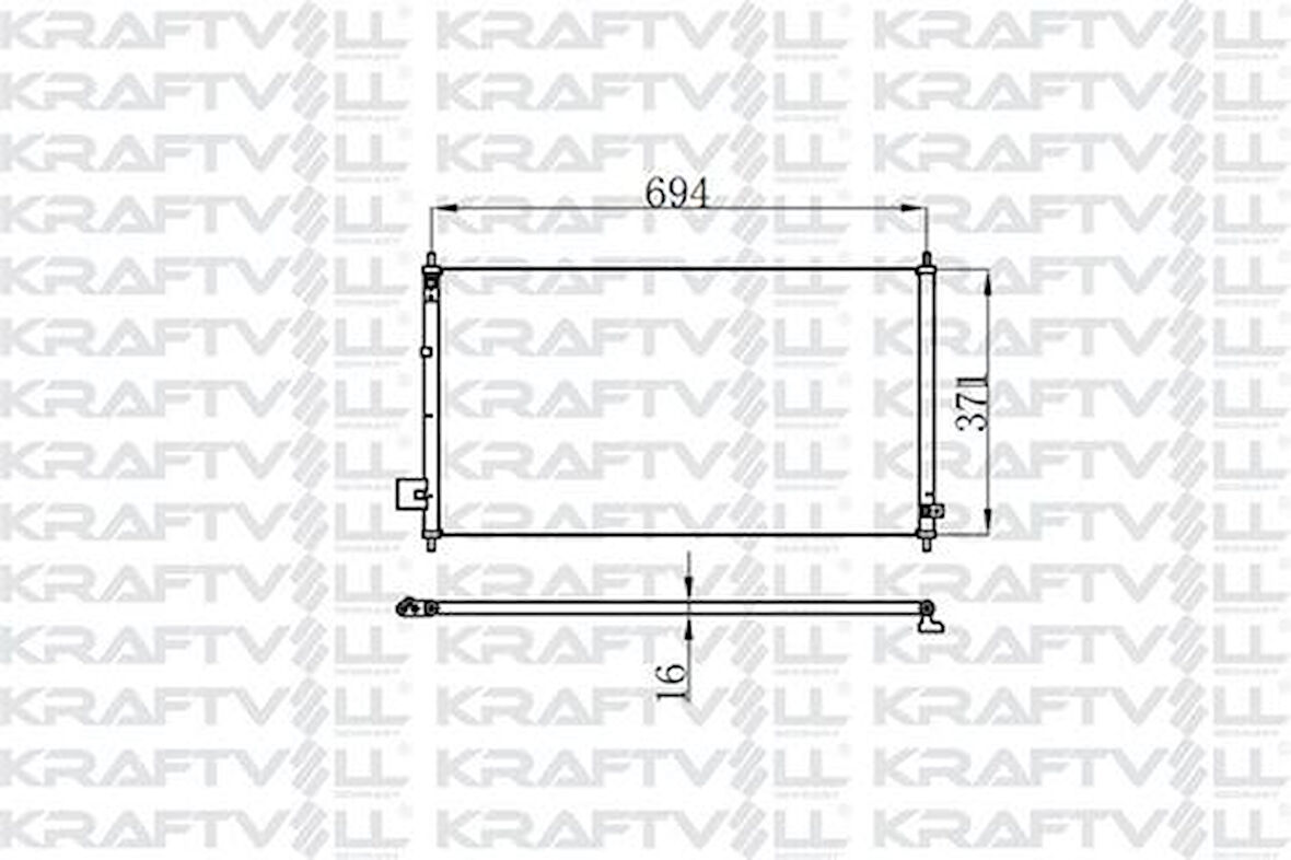 Kraftvoll 08060019 Klima Radyatörü (Kondanser) City 1.3I 03-714x368x15 80110SELT01