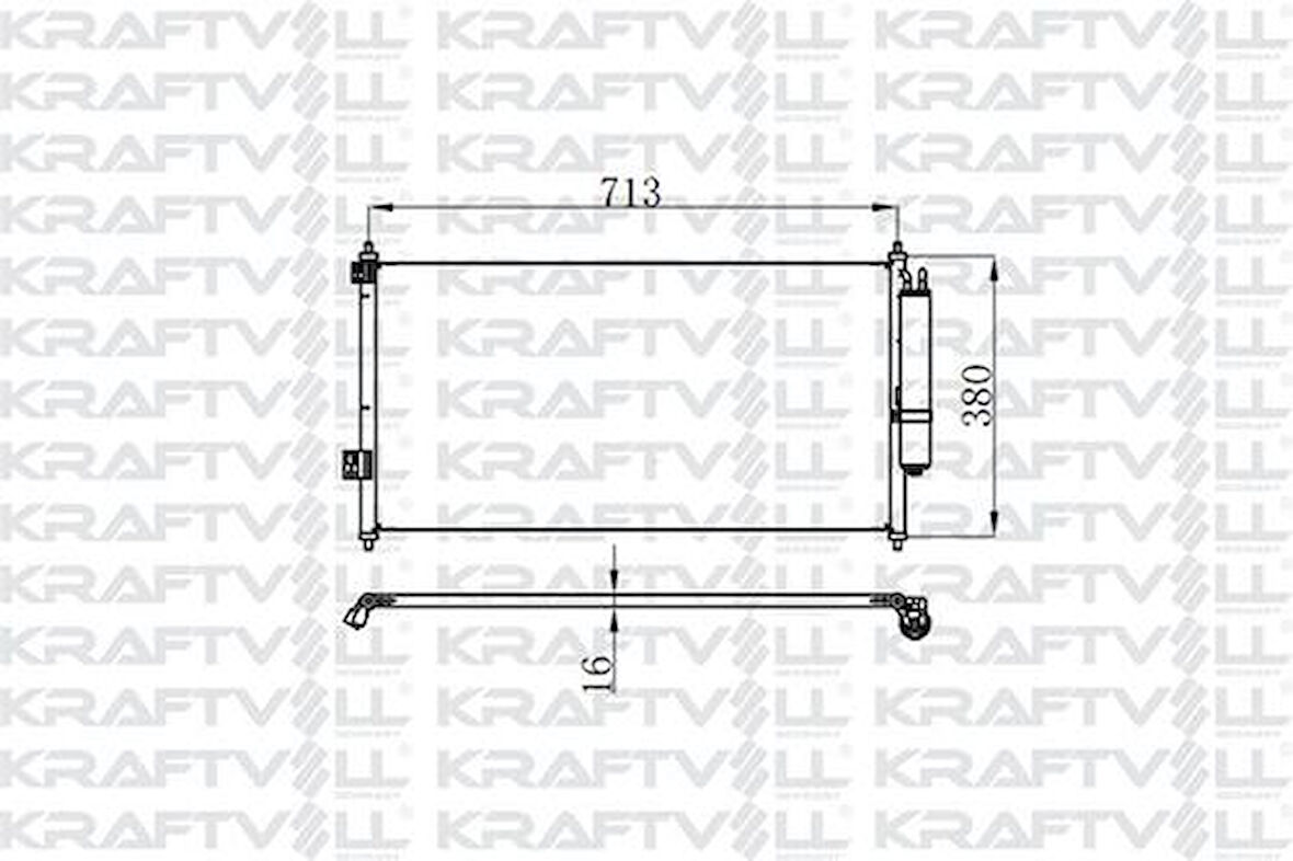 Kraftvoll 08060026 Klima Radyatörü Nissan XTrail Benzinli-Dizel 2001-2006 921008H300