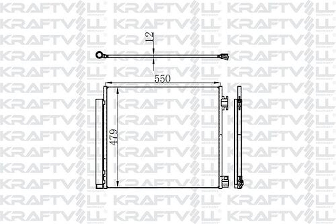 Kraftvoll 08060027 Klima Radyatörü Nissan Qashqai 13-X-Trail 13- Renault Kadjar 15-1.2 TCE 1.3 TCE 1.5 DCI 1.6 DCI 921004BE0A