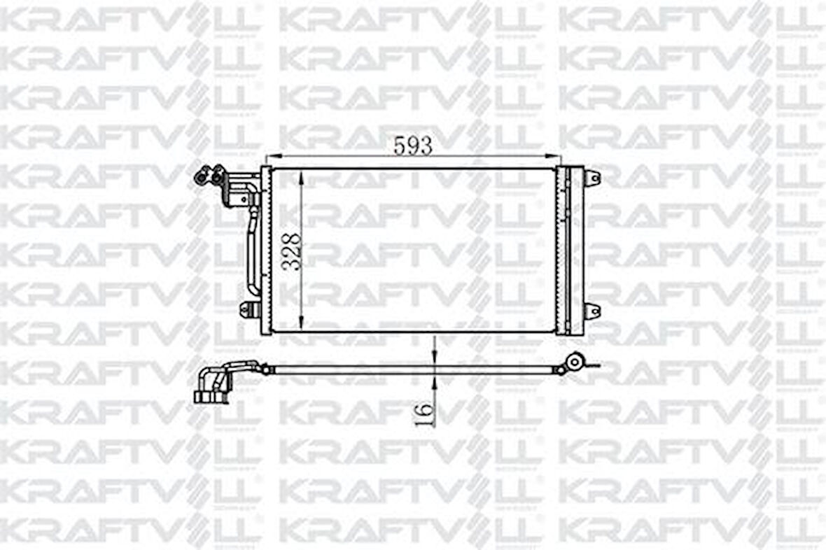 Kraftvoll 08060029 Klima Radyatörü Aslancer Outlander 2009-P4007 4008 C4 Ayrcross C Crosser 10- 6455.FA
