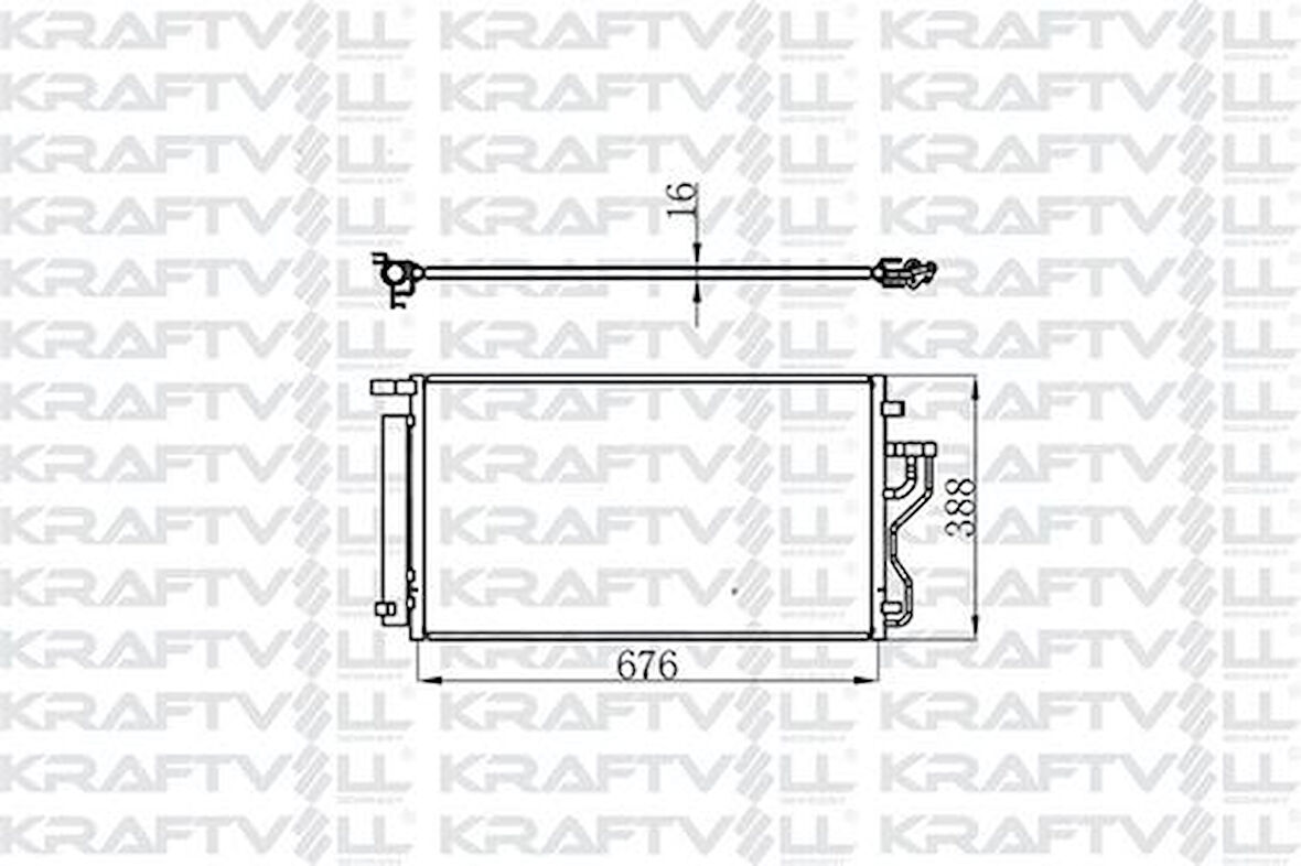 Kraftvoll 08060048 Klima Radyatör ix35-Tucson-Sportage 11- 976062S500