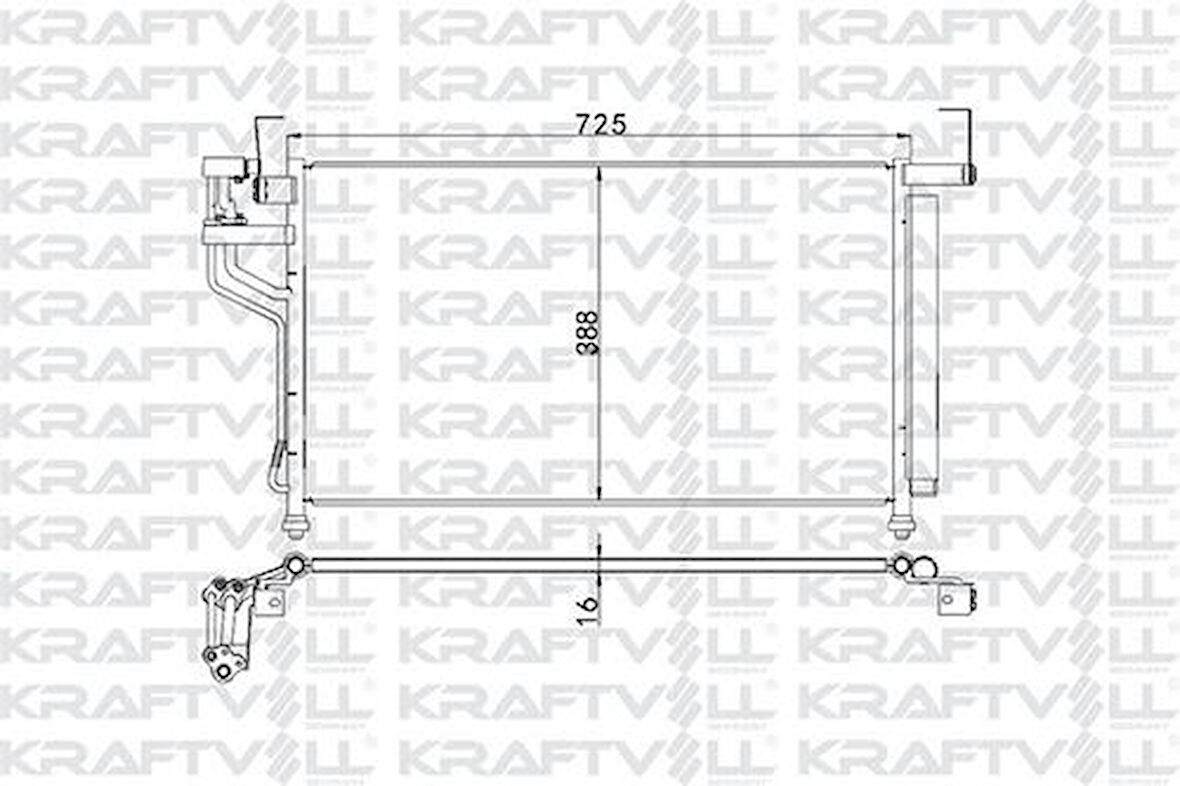 Kraftvoll 08060055 Klima Radyatörü (Kondenser) H 0 976064H200