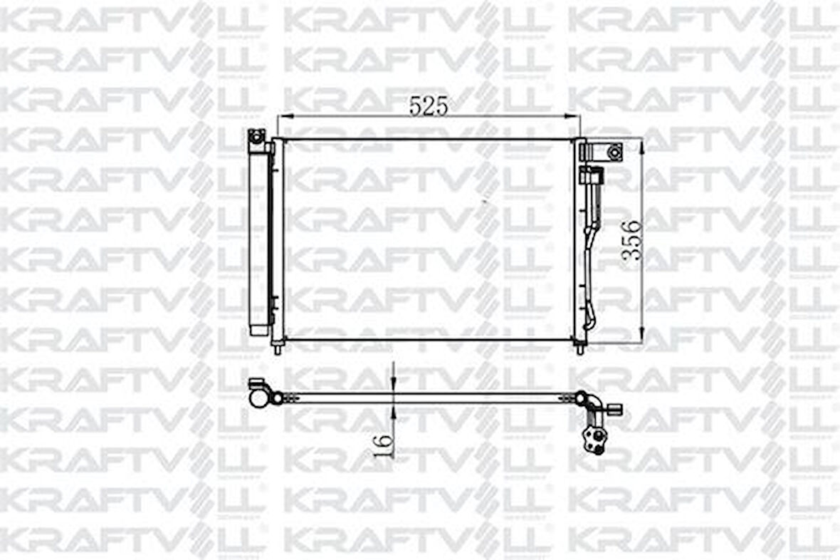 Kraftvoll 08060058 Klima Radyatörü Hyundai Accent Era 1.5 CRDI 06- 