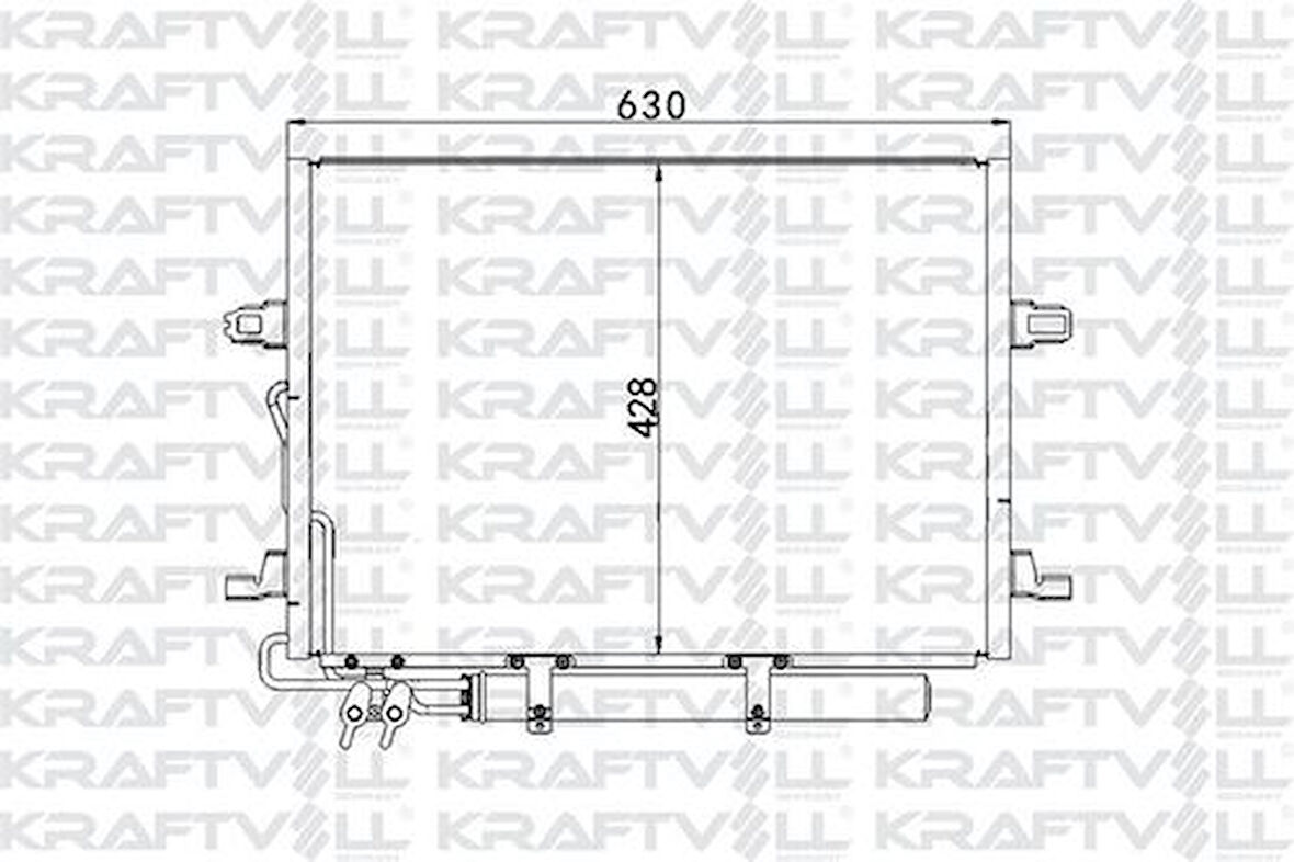 Kraftvoll 08060074 Klima Radyatörü C219 04-10 W211 02-08 S211 03-08 A2115001154