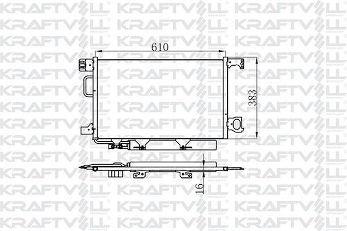 Kraftvoll 08060077 Klima Radyatörü W203 02-07 Cl203 02-08 S203 03-07 C209 02-09 A209 03-9 A2035000854