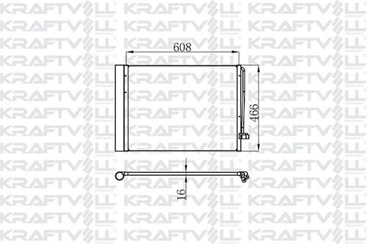 Kraftvoll 08060081 Klima Radyatörü BMW N57N M57N2 E70 E71 F15 F15 64509239992