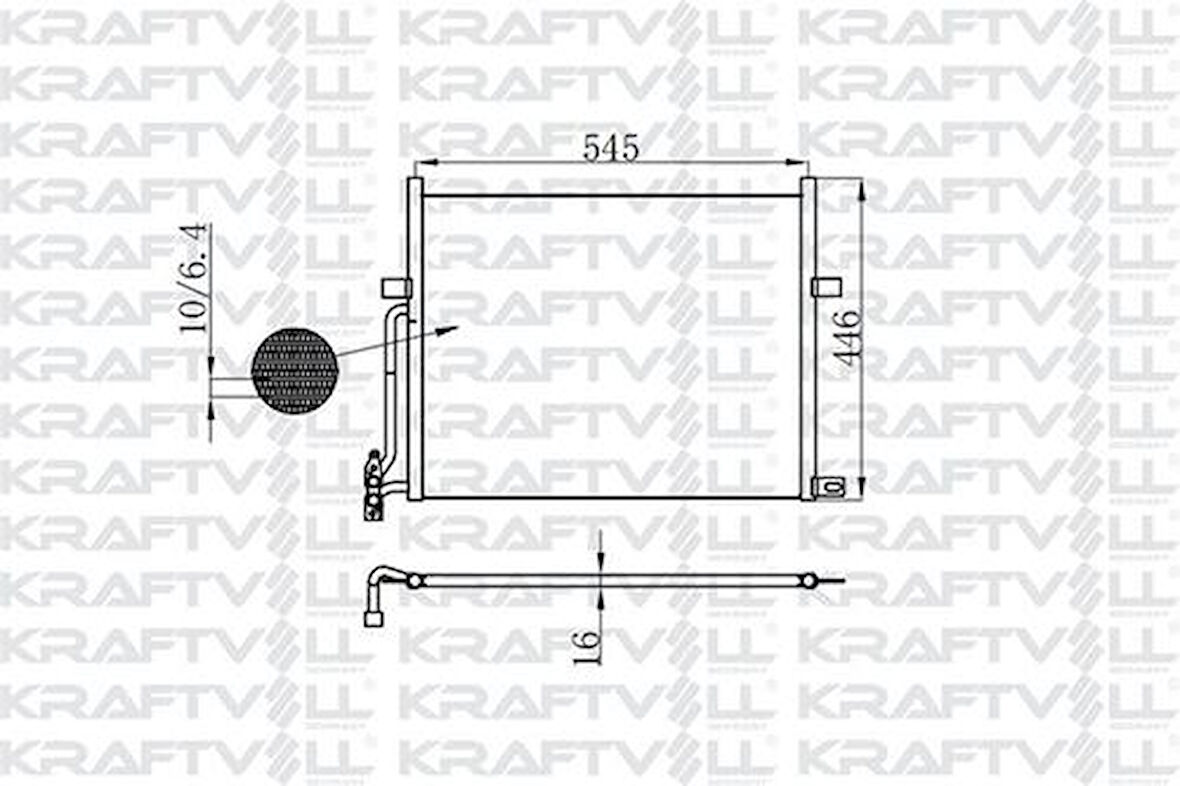 Kraftvoll 08060087 Klima Radyatörü BMW E46 M43 M52 M54 N40 N42 N44 64538377614