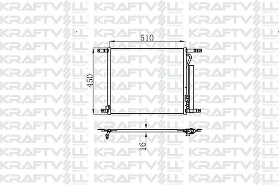 Kraftvoll 08060138 Klima Radyatörü Aveo 1.2 (515x428x16) 94838817