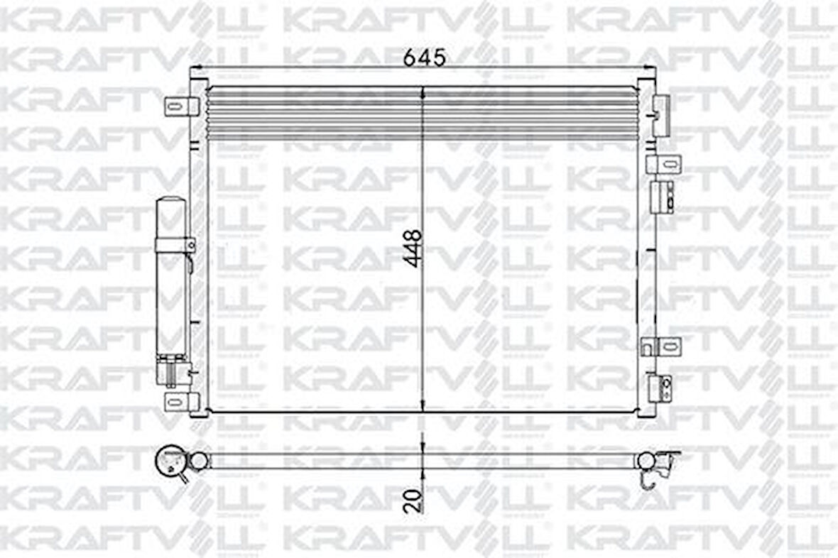 Kraftvoll 08060146 Klima Radyatörü 300 C Touring 2.7 3.5 5.7 AWD 04 11 5137693AB