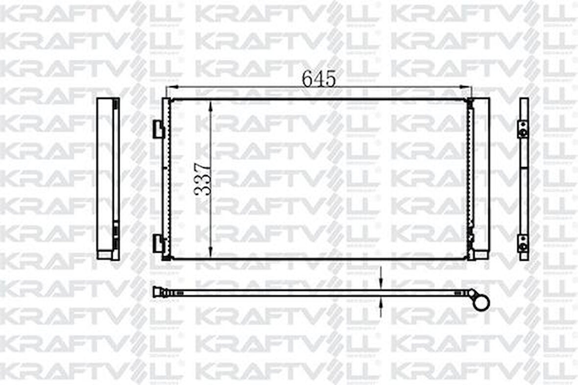 Kraftvoll 08060157 Klima Radyatörü Mini R55 R56 R57 R58 R58 64539228607