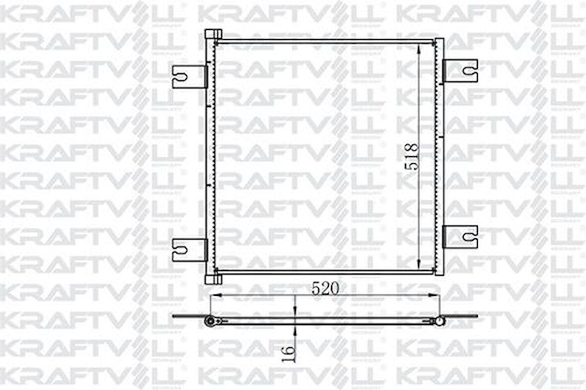 Kraftvoll 08060159 Kondenser Klima Radyatörü DAF XF 105 Fa XF 105 Fas XF 105 Ft 1629115