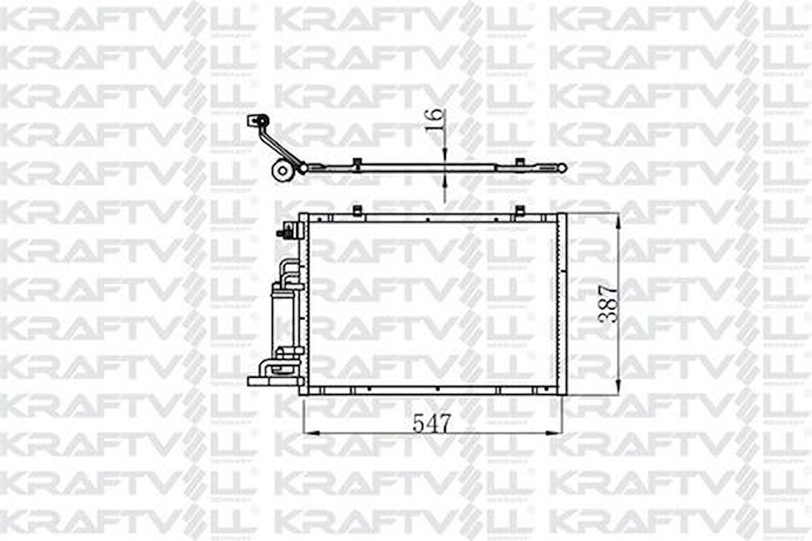 Kraftvoll 08060161 Klima Radyatörü Fiesta VI 1.25 16V 1.4TDCI 1.4 16V 1.6 16V 08-B Ma1.5TDCI 1.6TCI 12- 1756414