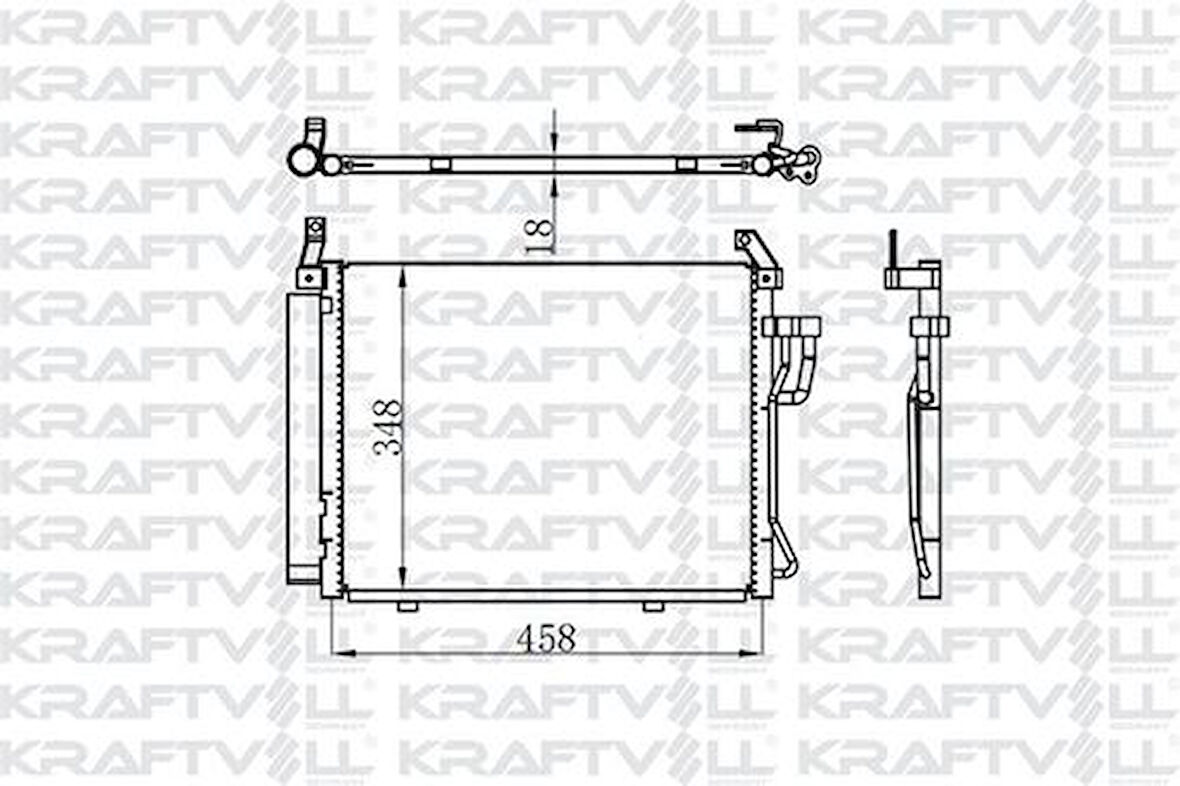 Kraftvoll 08060171 Klima Radyatörü Komple Hyundai i10 2008- 976060X000