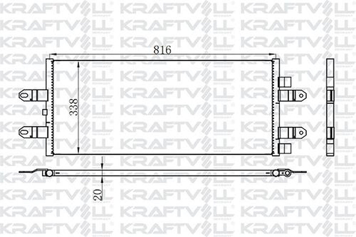 Kraftvoll 08060180 Kondenser (Klima) Radyatörü Scania P G R T Seriler 2004 ve Sonrası 1921284