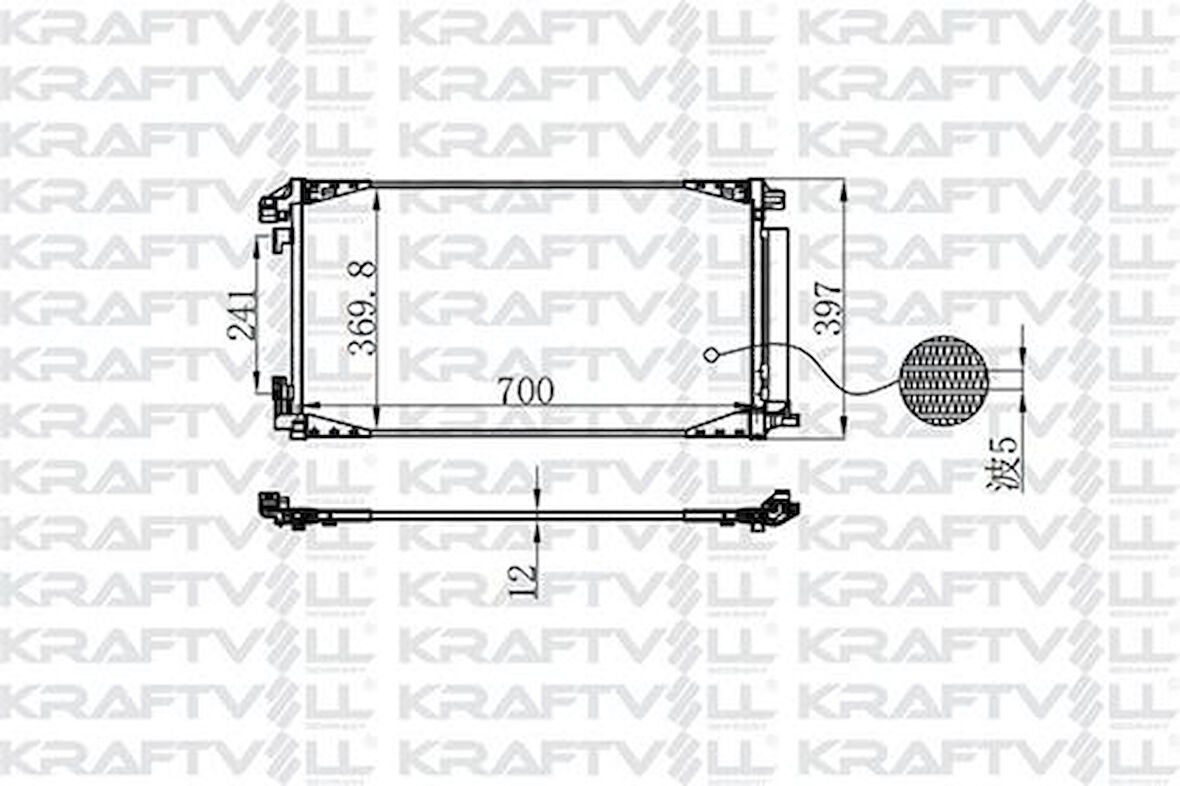 Kraftvoll 08060183 Klima Radyatörü Toyota C-HR 1.2 2016- 88450F4020