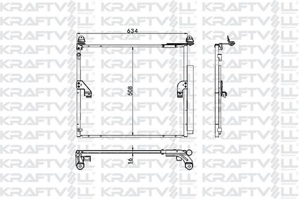 Kraftvoll 08060191 Klima Radyatörü Toyota Land Cruiser Prado (J15) 3.0 D-4D 8846060420