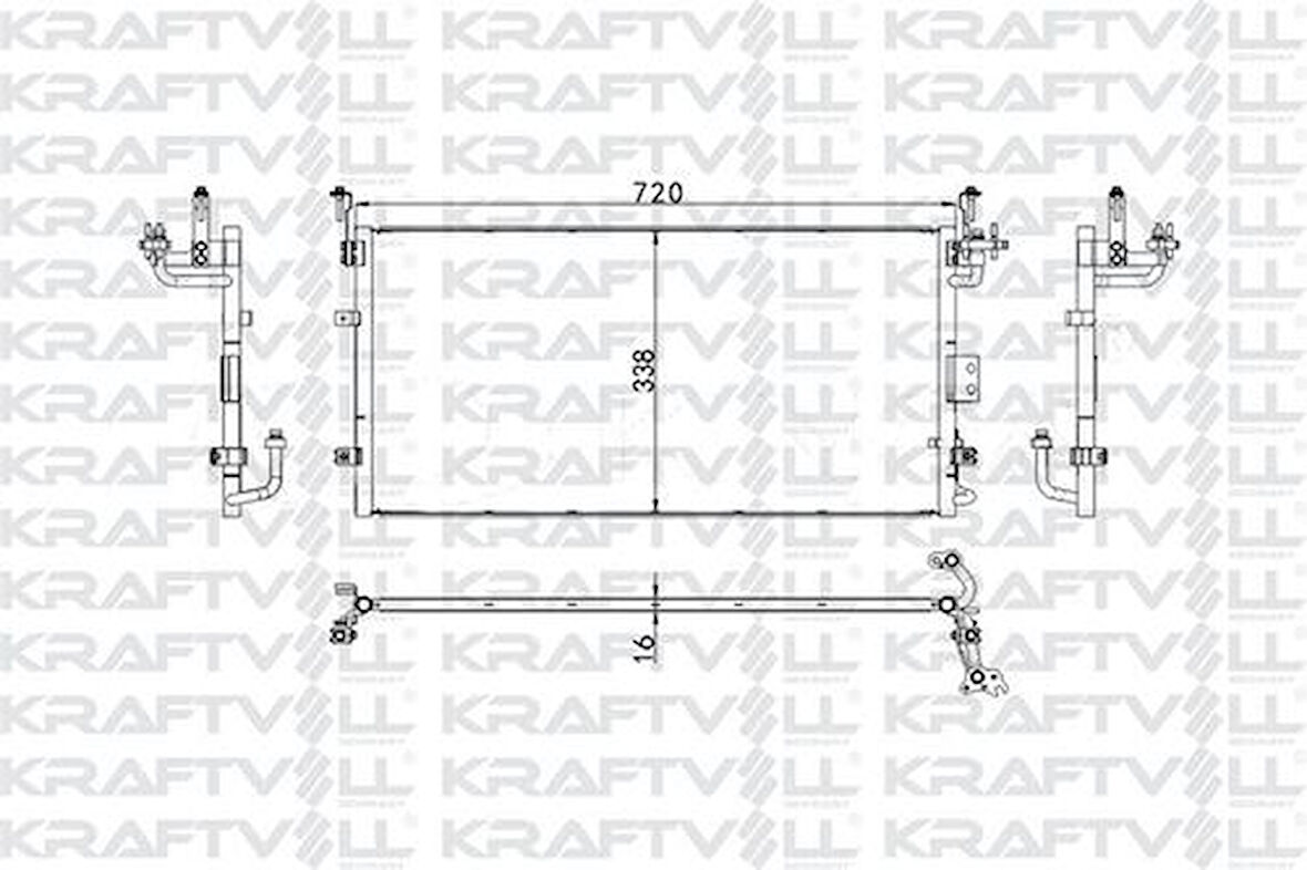 Kraftvoll 08060203 Klima Radyatörü (Kondanser) Sonata VI 2.4I 98- 9760638003