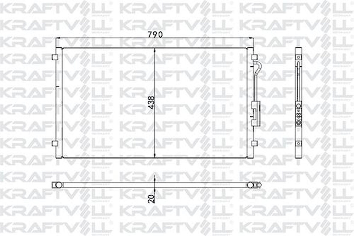 Kraftvoll 08060218 Kondenser Chrysler Voyager 01- 4809227