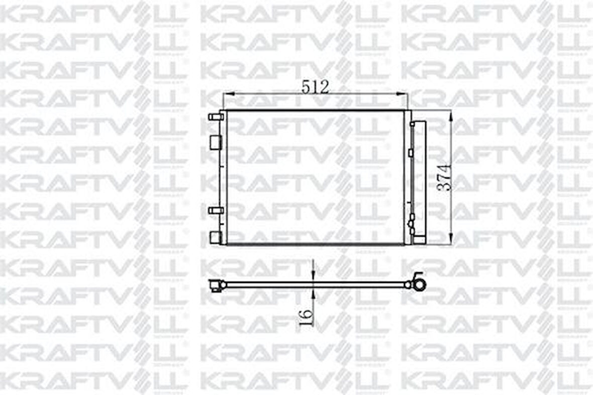 Kraftvoll 08060232 Klima Radyatörü Accent Blue 1.6 CRDI 2011- 976061R300