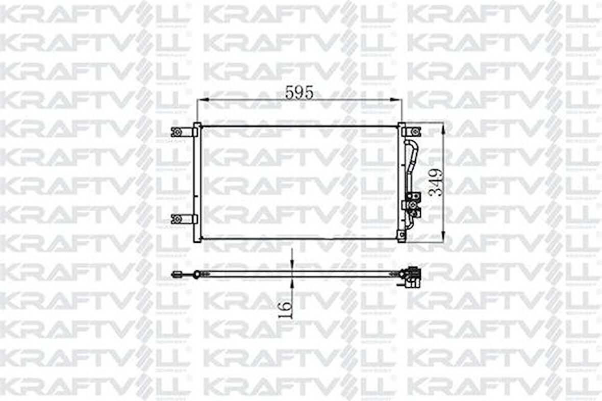 Kraftvoll 08060234 Klima Radyatörü L200 1996-2004 7812A035