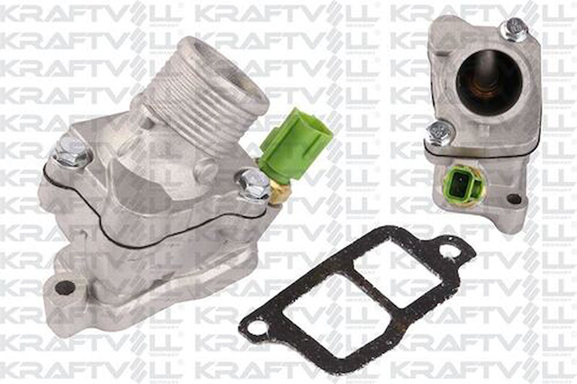 Kraftvoll 08100203 Termostat 90CC Volvo C30 06-12 C70 II 2.4D 07-13 S60 2.0T 00-10 Komple 31293699