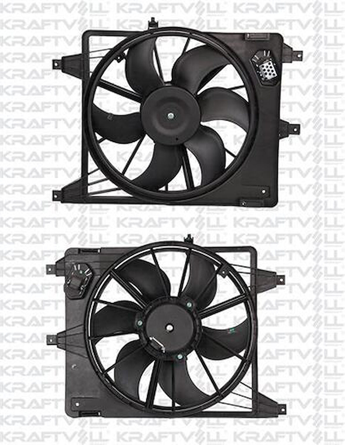 Kraftvoll 08120009 Radyatör Fan Motoru Davlumbazlı Logan Sandero 1.4 1.6-Ac 6001550769