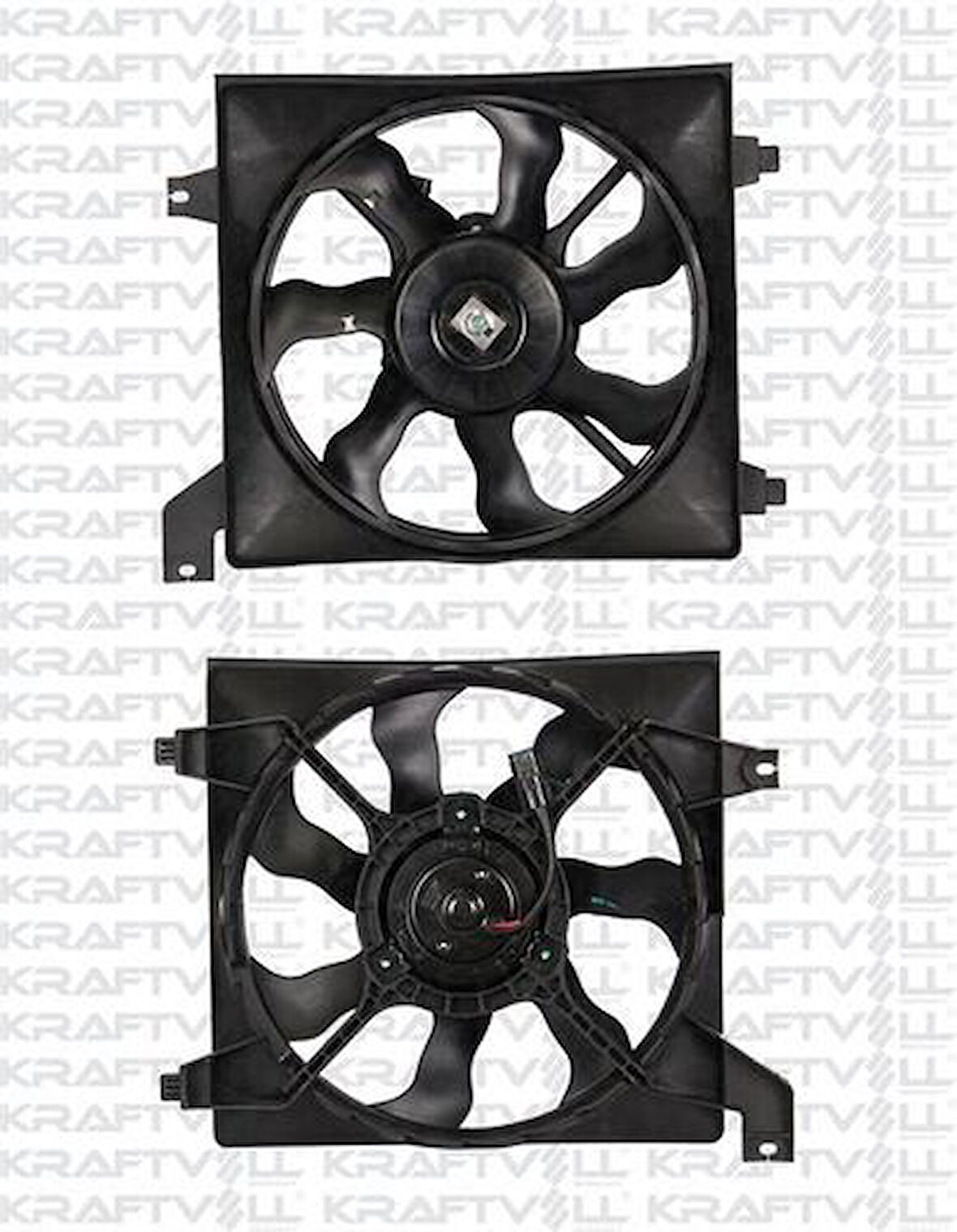 Kraftvoll 08120055 Radyatör Fanı Komple Hyundai Accent Era 1.4 1.6 Benzinli 2006-2011 (Çift Fanlı) 253800M000