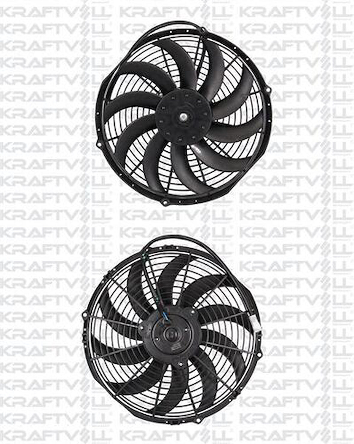 Kraftvoll 08120059 Aksıyel Fan Motoru 24V 12 Komple Yassı Orta Emici Aksıyel Fan Helıs 305mm S 7431567