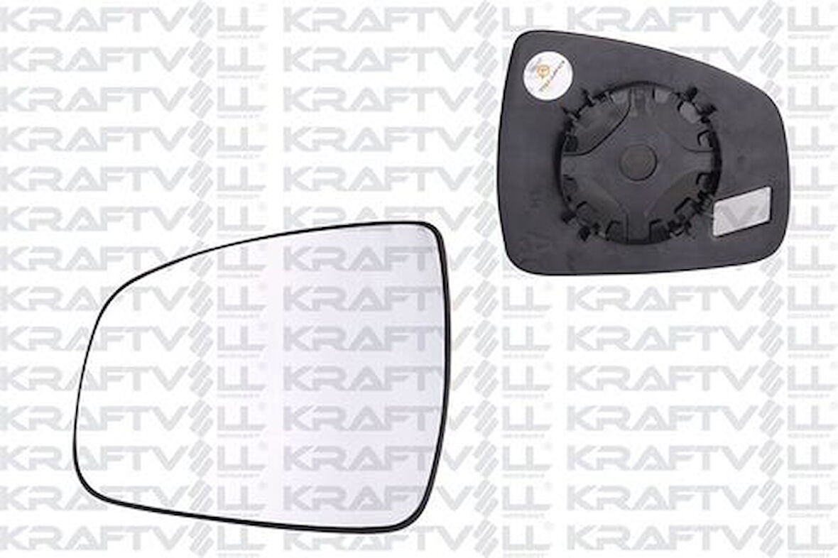 Kraftvoll 09080007 Dış Dikiz Ayna Camı Mekanik Convex Camlı Sol Logan II-Sandero II 07- 6001549674