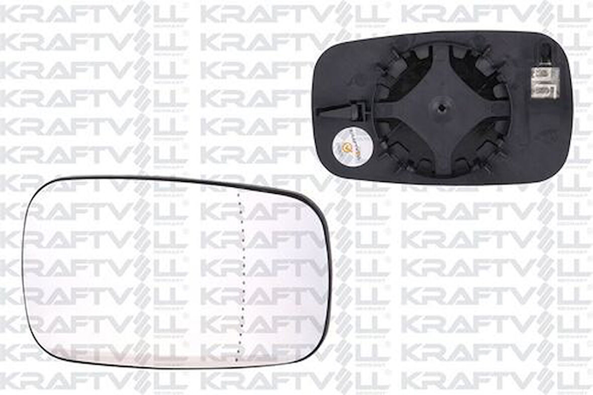 Kraftvoll 09080118 Dış Dikiz Ayna Camı Elektrikli Isıtmalı Asferik Camlı Sağ-Sol Clio III -Megane II-Scenic II 7701054752
