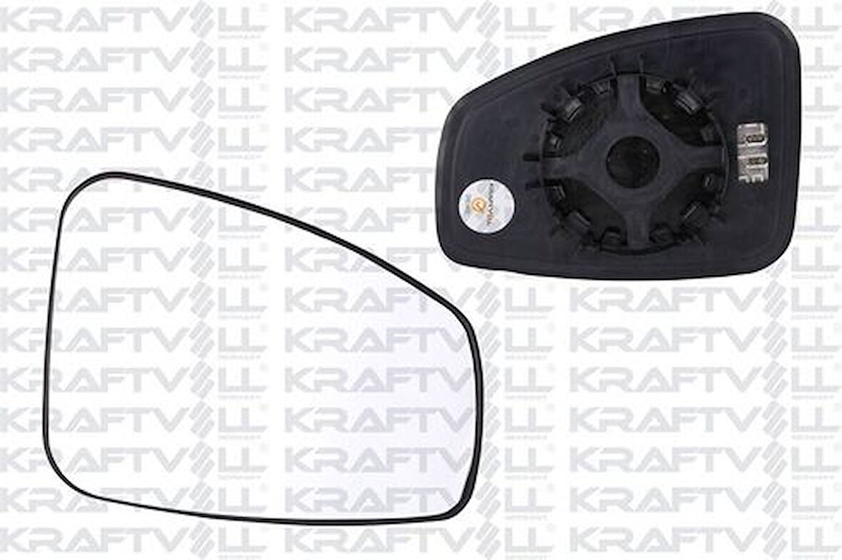 Kraftvoll 09080120 Dış Dikiz Ayna Camı Elektrikli Isıtmalı Convex Camlı Sağ Megane III-Latitude 09- 963651913R