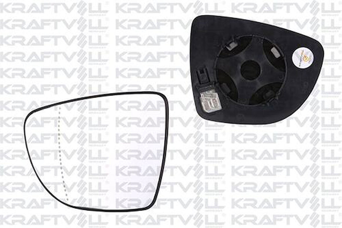 Kraftvoll 09080155 Dış Dikiz Ayna Camı Elektrikli Isıtmalı Asferik Camlı Sol Clio IV 12- 963669996R