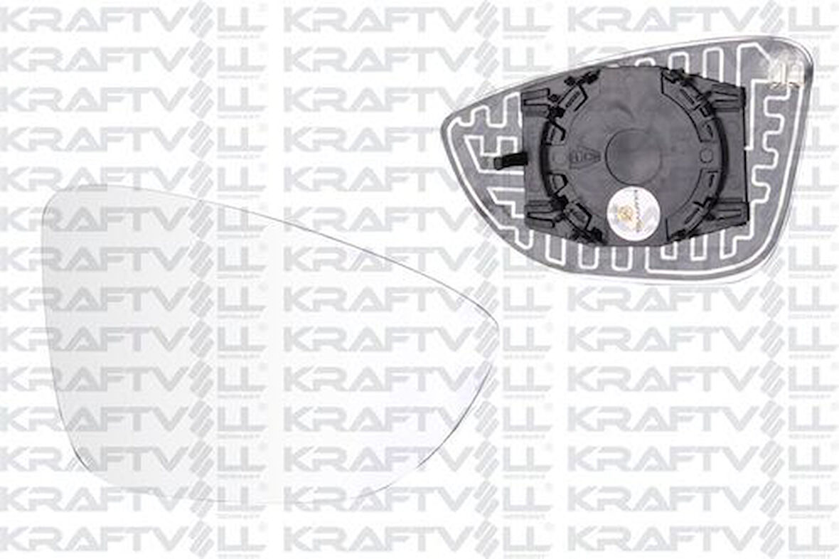 Kraftvoll 09080172 Dış Dikiz Ayna Camı Elektrikli Isıtmalı Sağ Convex Camlı Passat (10-) 3C8857522