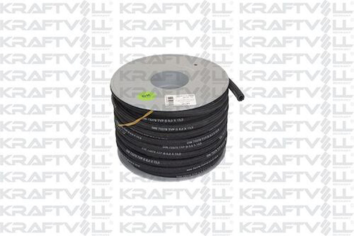 Kraftvoll 10031326 Dıstan Orgulu Yakıt Hortumu 65605 8.0 Mm 13.0 Mm Nbr B Tipi Makaralı (25M)